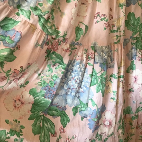 FINAL SALE Vintage David Brown California Pink Floral Maxi Dress (M) - Picture 11 of 11